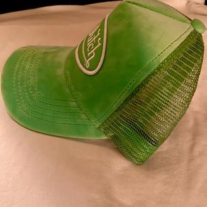 Von Dutch Lime Green Vintage Suede Trucker Hat- NEVER WORN
